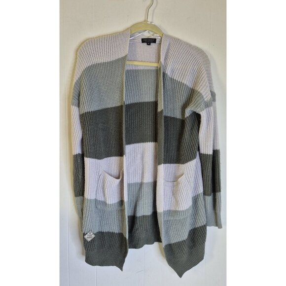Simply Southern Open Front Cardigan Sweater Women's Size M Gray - Picture 1 of 11